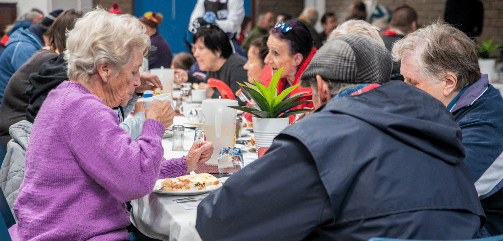 A warm, nutritious meal and friendly smiles for those who are socially isolated.